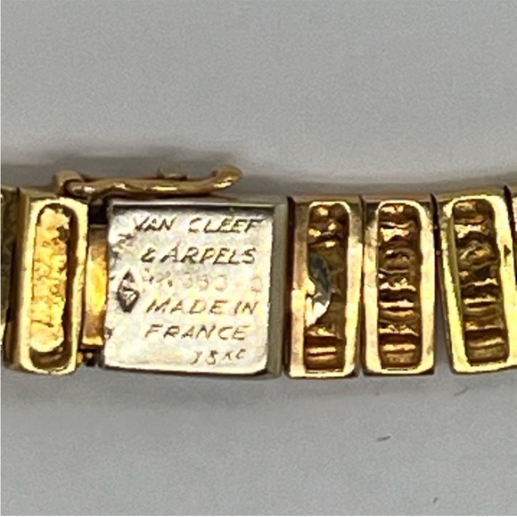 Vintage Van Cleef Tri Color Choker with Diamonds Made in France - Picture 7 of 10